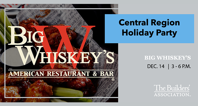 Central Region Holiday Party Big Whiskey's Dec. 14 | 3-6 p.m.